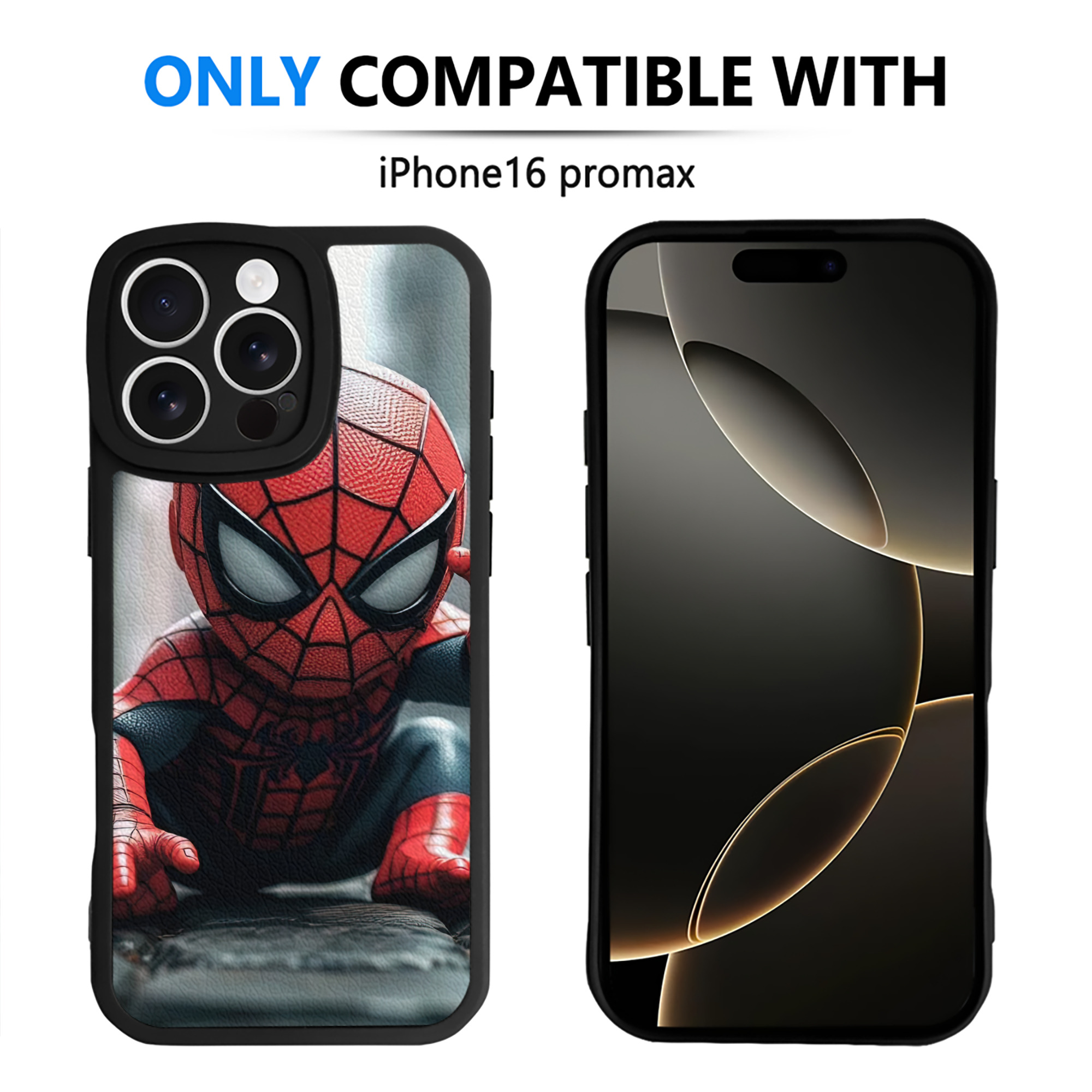 Spider Man スパイダーマン 【iPhone 16シリーズ対応】シリコンスマホケース（レザー調） 材質：シリコン